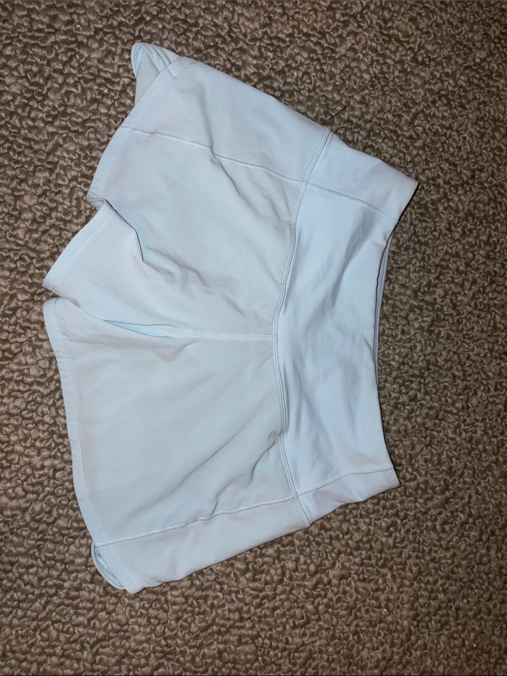 Lululemon baby blue speed up shorts size 0
